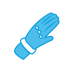 Worker glove isolated icon vector illustration graphic design