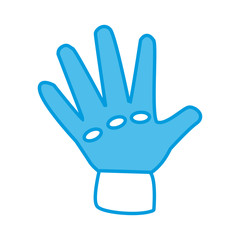 Worker glove isolated icon vector illustration graphic design