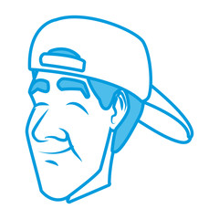 Man with hat icon vector illustration graphic design