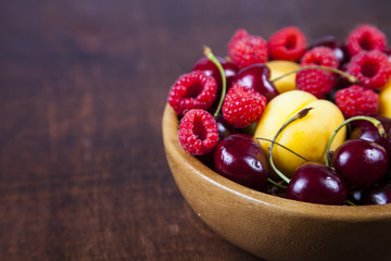 Ripe berries in a plate