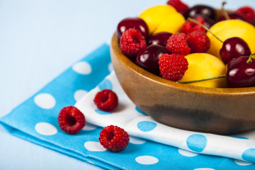 Ripe berries in a plate