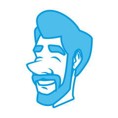 Adult man face cartoon icon vector illustration graphic design