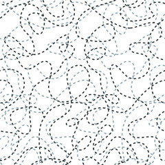 Dotted lines curves seamless pattern