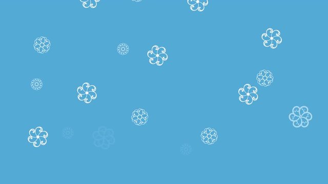  Snowflakes on a blue background