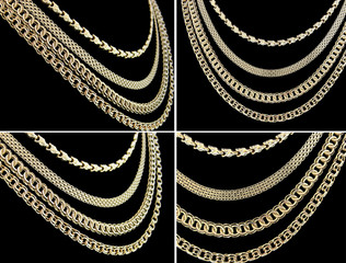 gold chains set - 179247119