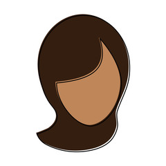 woman avatar head icon image vector illustration design