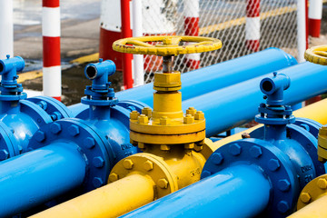 Valves at gas plant