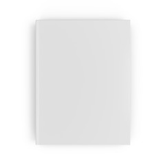  3D rendering blank book on white background