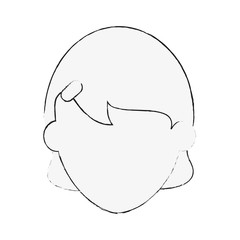 woman avatar head icon image vector illustration design
