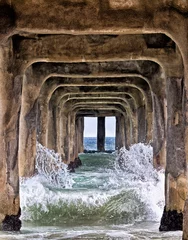 Acrylglas douchewanden met foto Badkamer onder de pier