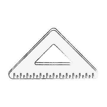 ruler triangle icon image vector illustration design black sketch line