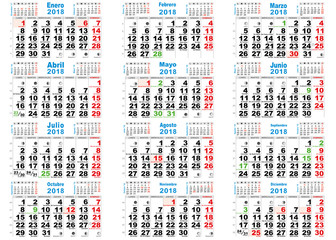 calendario santoral lunar 2018
