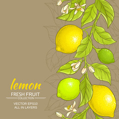 lemon vector background