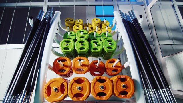 Stand with weights for the rod