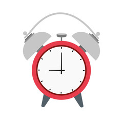 Clock with alarm icon vector illustration graphic design