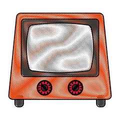 Old tv technology icon vector illustration graphic design