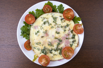 Omelette on a plate