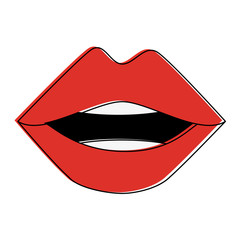 Sexy women lips icon vector illustration graphic design