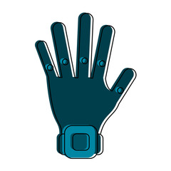 Hand controller technology icon vector illustration graphic design