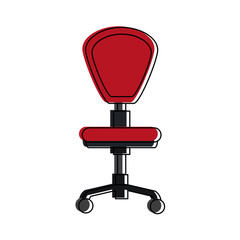 Office chair with wheels icon vector illustration graphic design