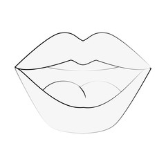 Sexy women lips icon vector illustration graphic design