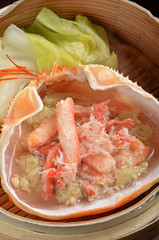 Delicious Japanese seafood - crab dishes.
