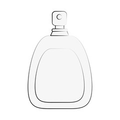 Perfume fragrance bottle icon vector illustration graphic design