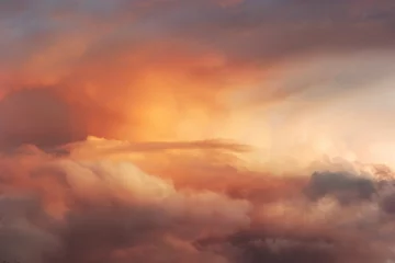  Zonsondergang Hemel boven wolken Landschap Reizen sereen rustig uitzicht vliegende prachtige natuurlijke kleuren © EVERST