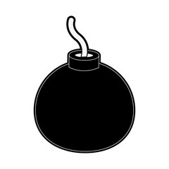 Round bomb explosive icon vector illustration graphic design