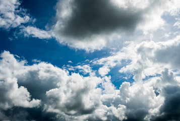 colorful dramatic sky with cloud at sunset.