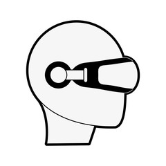 Virtual reality technology icon vector illustration graphic design