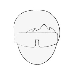 Virtual reality technology icon vector illustration graphic design