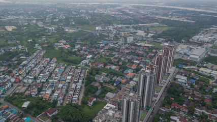Naklejka premium Sunset in the city