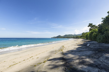 Completely empty beach in Paga, East Nusa Tenggara, Indonesia.