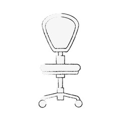 Office chair with wheels icon vector illustration graphic design