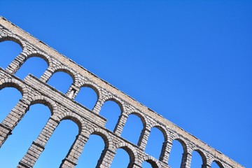 Fototapeta premium The famous ancient aqueduct in Segovia.