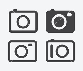 set of camera icons