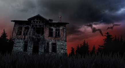 creepy old house