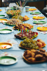 picnic, paper dishes, salads