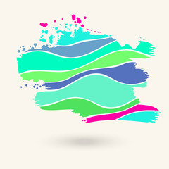 Naklejka premium Striped hand drawn background.