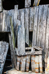 Vieilles planches en gros plan