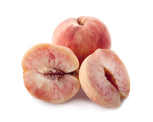 Peach isolated on white.