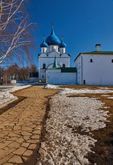 The Suzdal Kremlin/City landscape of Suzdal. Orthodox Church in the Suzdal Kremlin.Suzdal.Golden Ring of Russia