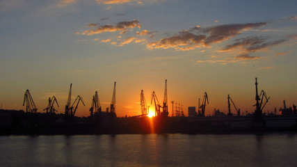 Industrial Harbor at Dusk