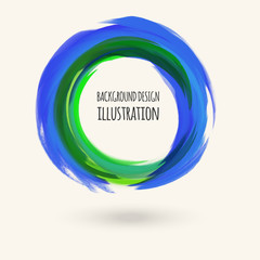 Watercolor circle texture. Vector circle elements