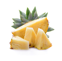pineapple slice isolated on white background