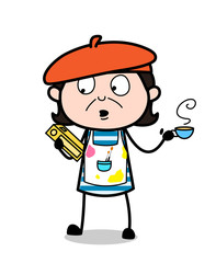 Reading Book in Breaktime - Cartoon Artist Vector Illustration