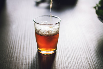 close up of traditional moroccan tea