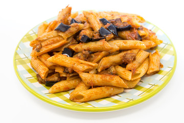 tasty pasta Italian meat sauce pasta on the table