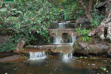 Fototapeta na wymiar waterfall in the garden
